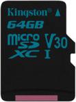 Kingston microSDXC 64GB Canvas Go! C10 UHS-I V30 (SDCG264GB)