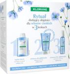 Klorane Zestaw na bazie włókien lnu Szampon 200ml + balsam 150ml + odżywka 125ml