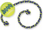 Kong SqueakAir Ball with rope piłka