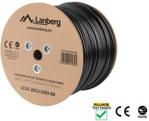 Lanberg Kabel Instalacyjny Utp, Kat. 5E, Drut Outdoor Cu, 305M, Czarny (LCU521CU0305BK)