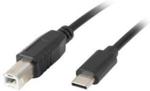 LANBERG KABEL USB-C(M)->USB-B(M) 2.0 1.8M CZARNY (CAUSBA13CC0018BK)