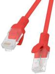 Lanberg Patchcord nieekranowany cat.5e 0,25m Czerwony (PCU510CC0025R)