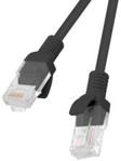 Lanberg Patchcord nieekranowany cat.5e 1m Czarny (PCU510CC0100BK)