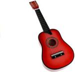 Leantoys Gitara Drewniana Klasyczna z Kostką Różowa 60 cm