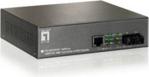 LevelOne 100TX to 100FX-SC Converter w/POE Injector (FVT-0203TXFC)