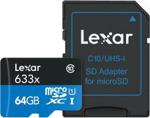 Lexar microSDXC 633x 64GB UHS-I (LSDMI64GBBEU633A)