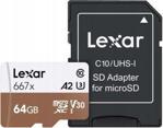 Lexar microSDXC 64GB 667x 100MB/s U3 V30