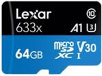 Lexar microSDXC 64GB High-Performance 633x UHS-I A1 V30 (LSDMI64GBB633A)