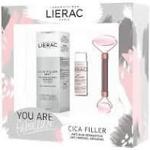 LIERAC CICA-FILLER Krem skóra normalna i sucha 40 ml + Mleczko micelarne 30 ml + roller z różowego kwarcu