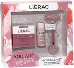 Lierac Hydragenist Set ZESTAW Krem 50 ml + Mleczko micelarne 30 ml + Roller do twarzy z różowego kwarcu