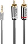 Lindy 35333 Kabel mini jack 3.5mm 2x RCA Cromo Line 1m (ly35333)