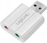 LOGILINK Adapter audio USB srebrny (UA0298)