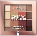 L’Oreal Paris Eyeshadow Mega Palette La Palette Nude paleta cieni do powiek odcień 01 Cherry My Cheri 17g