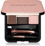 Makeup Revolution Brow Sculpt Kit zestaw do stylizacji brwi odcień Dark 2,2g