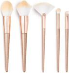 Makeup Revolution Rose Quartz Brush Collection Zestaw 5 Pędzli Do Makijażu