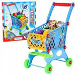 Malplay Wózek Sklepowy Na Zakupy Z Produktami Niebieski - Zabawka