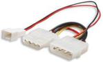 Manhattan Adapter zasilania do wentylatora 3 pin - 4 pin molex (330411)