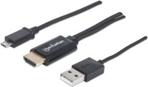 Manhattan Kabel / Adapter Mhl Micro-Usb 11-Pinów Na Hdmi, Łączy Smartfon Z Tv (151511)