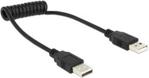 Markenprodukt Kabel Usb A-A Sprężynka Kabel Usb 2.0 Am - Am 20Cm (Max 60Cm) (83239)