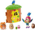 Mattel Enchantimals Chatka Drzewo Lalka Peeki Parrot 5 zwierzątek GTM49