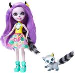 MATTEL ENCHANTIMALS LALKA ZE ZWIERZĄTKIEM LEMUR GFN44