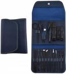 Maxim Przybornik do paznokci Black w etui Navy Blue 16 elementów zestaw do manicure