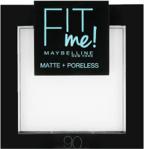 Maybelline Fit Me Matte + Poreless Powder Prasowany Matowy Puder Do Twarzy 90 Translucent