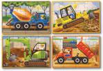 Melissa & Doug Poczwórne Puzzle Pojazdy Z Budowy 13792