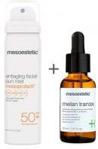 Mesoestetic Melan Tran3x + Mesoprotech Antiaging Facial Sun Mist ZESTAW