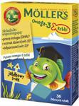 MOLLERS Omega-3 Rybki - żelowe rybki o smaku jabłkowym, 36 szt