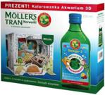 Mollers Tran Norweski owocowy 250 ml + Akwarium 3D