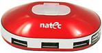 Natec Hub 4 porty Crab USB2.0 czerwony