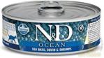 N&D Cat Ocean Seabass Squid Shrimp 80g