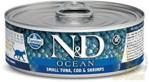 N&D Cat Ocean Small Tuna Cod & Shrimp 80g