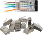 NEKU POLSKA WTYK MODULARNY RJ45 8P8C KAT.6 EKRANOWANY FTP DRUT PRZELOTOWY 10SZT. (5907796680551)