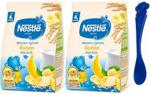 Nestle Kaszka Mleczno-Ryżowa Banan dla niemowląt po 4 Miesiącu 2x230g + Łyżeczka