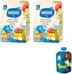 Nestle Kaszka Mleczno-Ryżowa Jabłko Banan Gruszka dla niemowląt po 6 Miesiącu 2x230g + Deserek