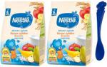 NESTLE Kaszka Mleczno-Ryżowa Jabłko Banan Gruszka Po 6 Miesiącu 2X230g + Łyżeczka