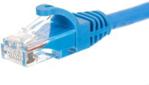 Netrack kabel krosowy RJ45. osłonka zalewana. kat. 5e UTP. 0.5m niebieski (BzPAT05UB)