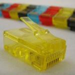 NETRACK wtyk RJ45 8p8c UTP linka, kat. 5e (100 szt), żółty (105-50Y)