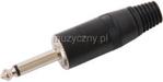 Neutrik NYS-225B Jack mono 6,3mm do przewodu głośnikowego, czarny