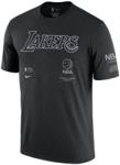 Nike T Shirt Męski Nba Los Angeles Lakers Courtside Czerń