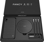 Nillkin Fancy Gift Set - zestaw podarunkowy etui + bezprzewodowa Qi + kabel 3w1 (USB - micro USB/Lightning/USB-C) iPhone X