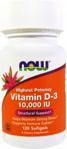 Now Foods Vitamin D3 10000IU 120 kaps.