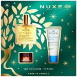 Nuxe Huile Prodigieuse XMASS zestaw suchy olejek 50ml+Crème Fraîche® de Beauté 48H 30ml+Rêve de Miel 15g