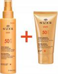 Nuxe Sun Brązujący olejek do twarzy i ciała SPF50 w sprayu 150ml + Krem do twarzy SPF50 50ml