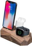 Oakywood Triple Dock Stacja Dokująca Do Iphone Apple Watch&Airpods Orzech (Oak64)