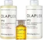 Olaplex Bond Maintenance zestaw odbudowujący szampon No. 4 odżywka No. 5 olejek No. 7