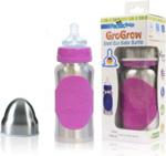 Pacific Baby Butelka Ze Smoczkiem Pacific Baby Grogrow Silver Pink 300 Ml