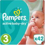 Pampers Active Baby-Dry rozmiar 3 (Midi), 42 pieluszki